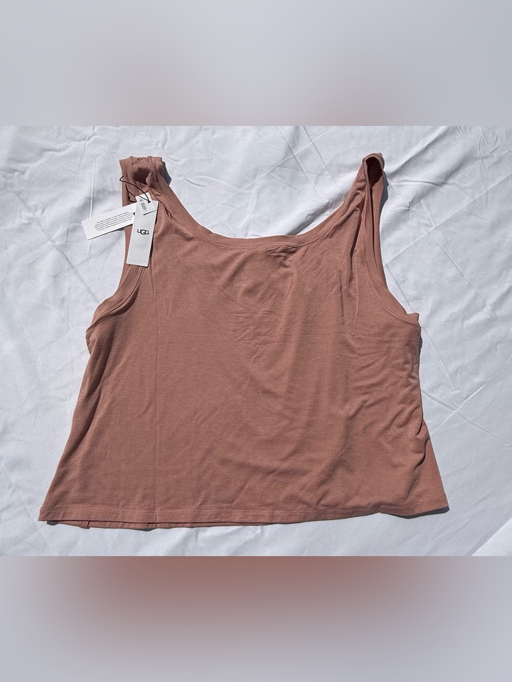 UGG W Adrianne Tank Top Blush Pink Sleeveless Soft Stretch NWT 2X - Picture 6 of 7